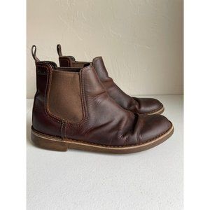 Clarks Bushacre Hill Beeswax Brown Leather Chelsea Ankle Mens Size 10.5